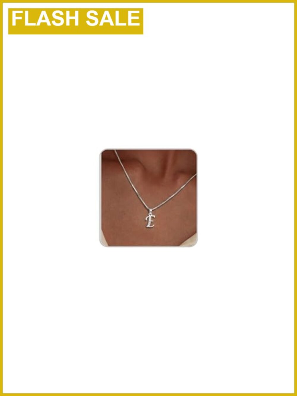 Dainty Initial Necklace for Women 14K Gold Silver Plated Box Chain Letter